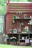 Decorative arrangement on terrace