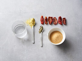 Ingredients for tomato couscous