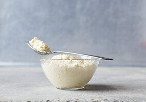 Homemade creamy horseradish