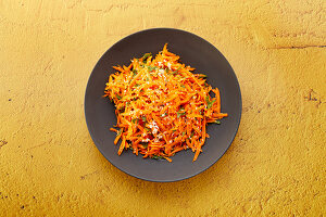 Indian carrot salad with coconut and caraway