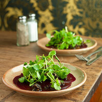 Beetroot and watercress salad