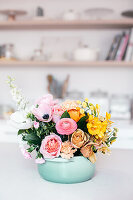 Spring flowers in a pot