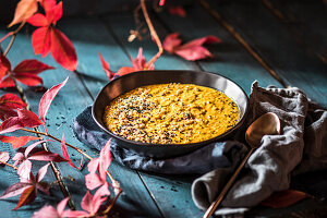 Autumn pumpkin soup with tahini