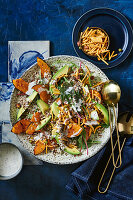 Tandoori pumpkin quinoa salad with buttermilk dressing
