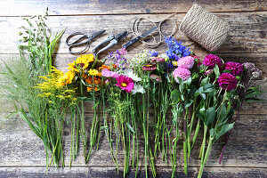 Cut flowers for bouquet