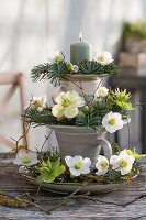 Cake stand with cups homemade