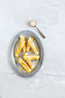 Orange fritters with cinnamon sugar