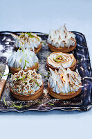 Bergamot and lemon meringue tartlets