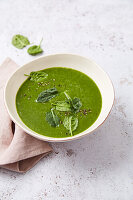 Spicy potato and spinach soup