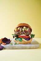 Crispy tuna salad burger