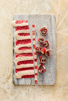 Sugar-free banana-and-strawberry fruit leather spirals