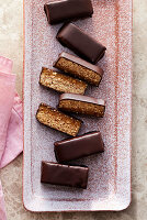 Sugar-free chocolate bars with peanuts