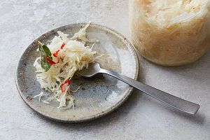 Fermented white cabbage