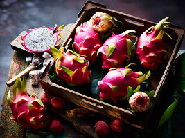 Dragonfruit and Lychees