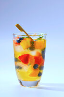 Cocktail with summer fruits