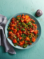 Lentil and green cabbage ragout