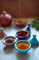 Spices in Moroccan miniature tajines