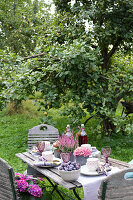 Laid garden table with autumnal feel