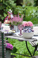 Laid garden table with autumnal feel