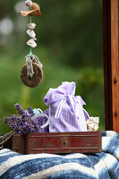 Lavender sachet for restlessness, nervousness, travel fever, fear of flying