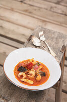 Seafood soup with pasta mista (Puglia)