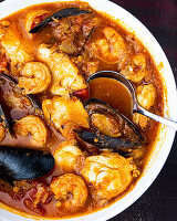 Cioppino (Italian-American fish stew with shellfish)