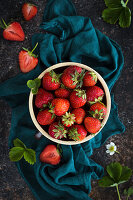 Bowl of fresh strawberries