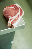 Raw pork chop