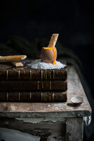 Egg and Soldiers on a bed of salt