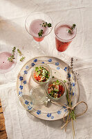 Ratatouille tartare and kir rosé