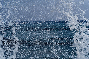 White foam on ocean coastline