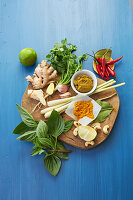 Herbs and spices for curry dishes