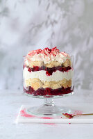 Cherry and vanilla trifle