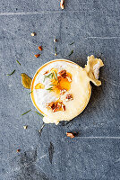 Baked camembert with honey, pecans and rosemary