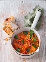 Vegetable curry with coriander
