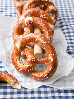 Bavarian pretzels with salt