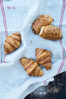 Fresh croissants and pain au chocolat