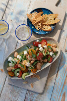 Cretan bean and mint salad