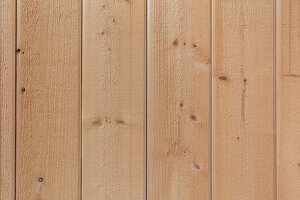 Detail of pine wood panel wall