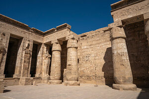 Habu-Tempel,Tempel von Ramses III.,Luxor,Ägypten.