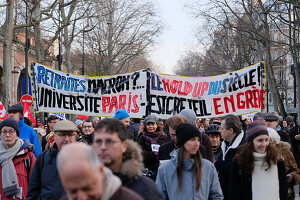 France, Demonstration against pension reform, Paris, 11/01/2020, France