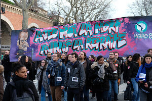 France, Demonstration against pension reform, Paris, 11/01/2020, France