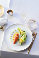 Marron-Krebs mit Amalfi-Zitrone, Fenchelsalat und Avocado