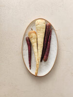 Purple carrots and parsnips