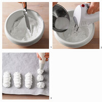 Weißes Baisergebäck zubereiten