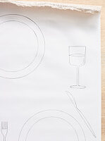 Hintergrund mit gezeichneten Food-Symbolen