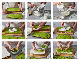 Mooskuchen-Schnitten zubereiten