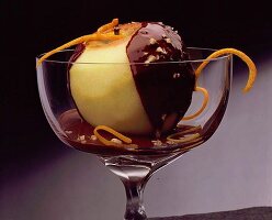 Chocolate apple and orange peel