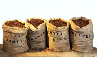 Sacks of coffee beans