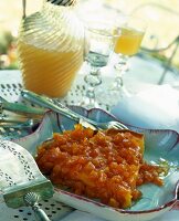 Small confit pumpkin tart